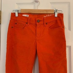 Gap orange velveteen pants